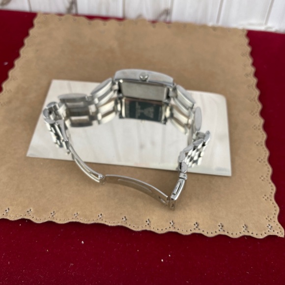 Gruen Curvex Silver Tone Swiss Watch Guilloche Enameled Dial - Picture 8 of 8